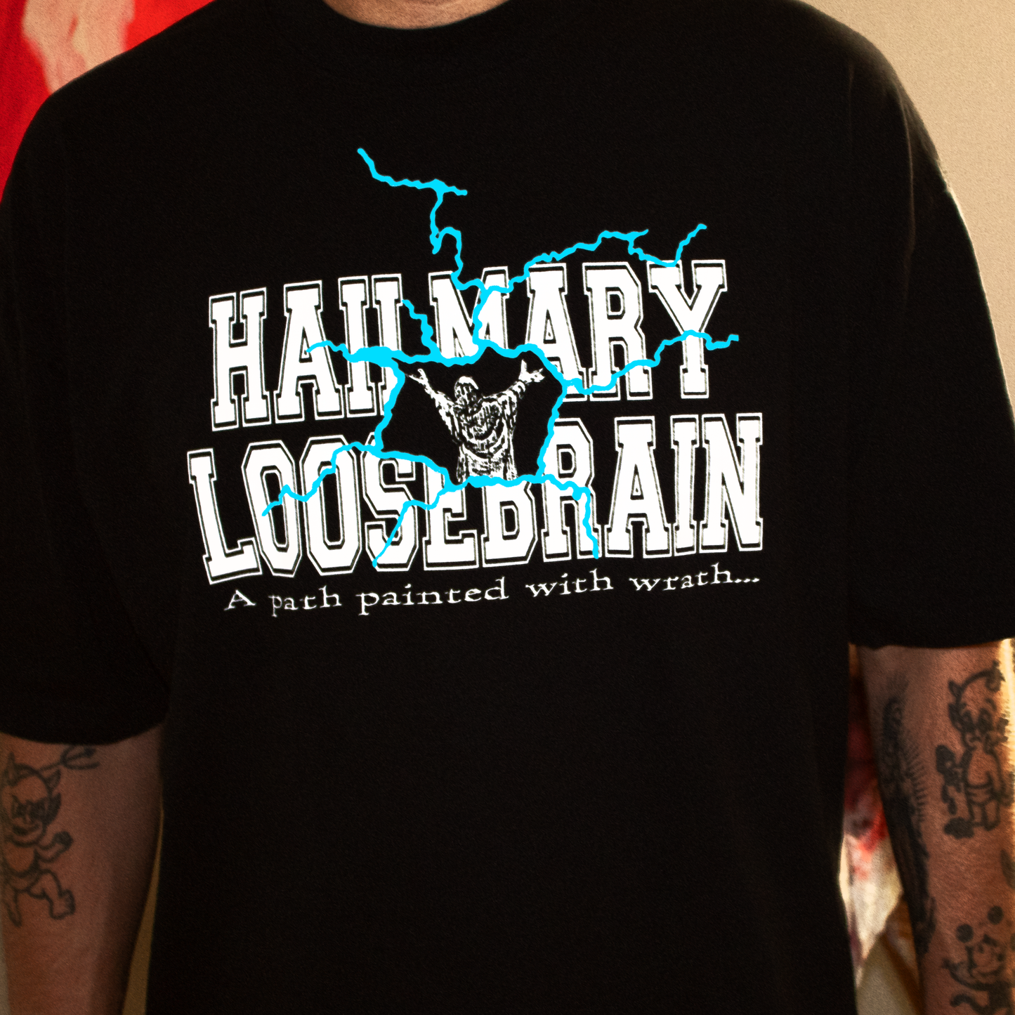Hailmary X Loosebrain Path of Wrath Tee (Black)